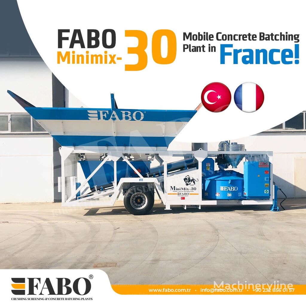 новый бетонный завод Fabo MINIMIX 30 M3/H MOBILE CONCRETE PLANT