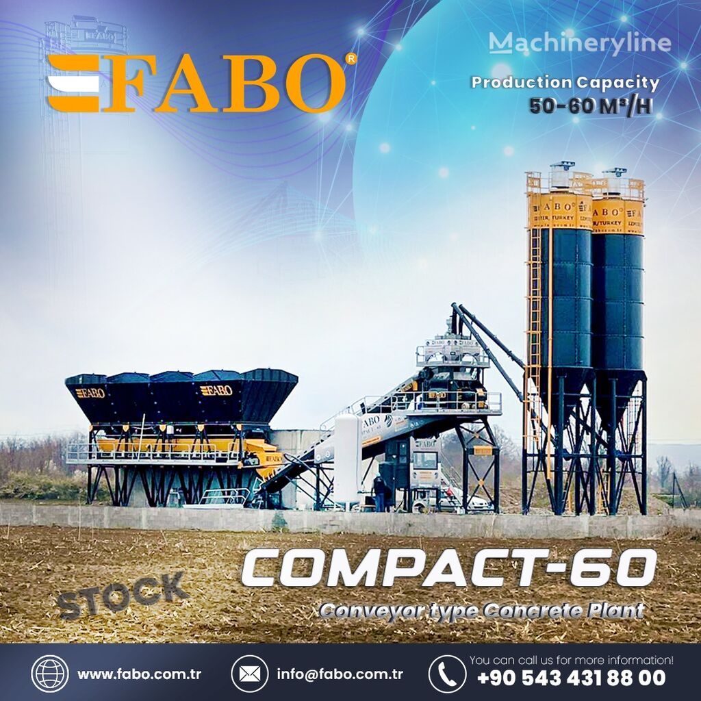новый Fabo БЕТОННЫЙ ЗАВОД FABOMIX COMPACT-60 | НОВЫЙ ПРОЕКТ