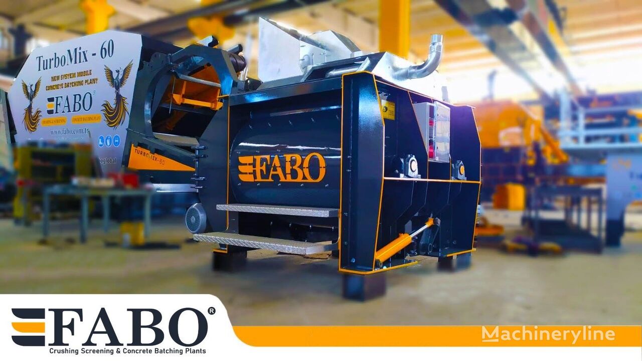 новая бетономешалка Fabo 1 m3 TWIN SHAFT MIXER